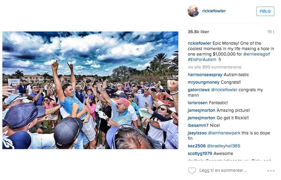 Rickie Fowler Hole in one