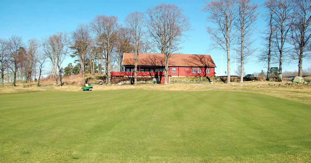 sugen Evje Golfparkåpne greener på på Østlandet Golf-Norge Moss og Rygge Evje Golfpark hull 18