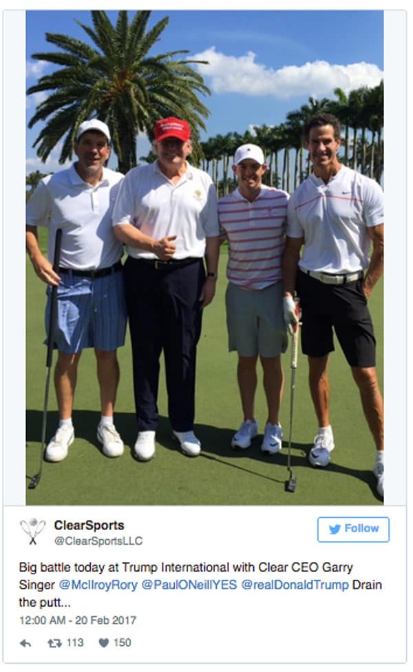 Trump og McIlroy