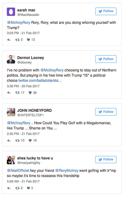 Trump og McIlroy
