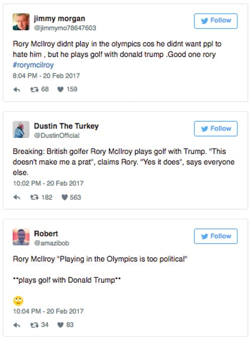 Trump og McIlroy
