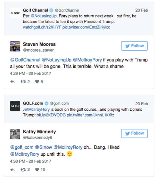 Trump og McIlroy