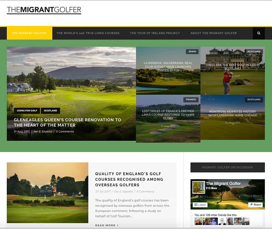 Golferens reiseblogg