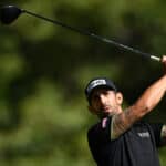 NAIROBI, KENYA - MARCH 25: Matthieu Pavon of France plays his tee shot on the 3rd hole during Day Three of the Kenya Savannah Classic at Karen Country Club on March 25, 2021 in Nairobi, Kenya.