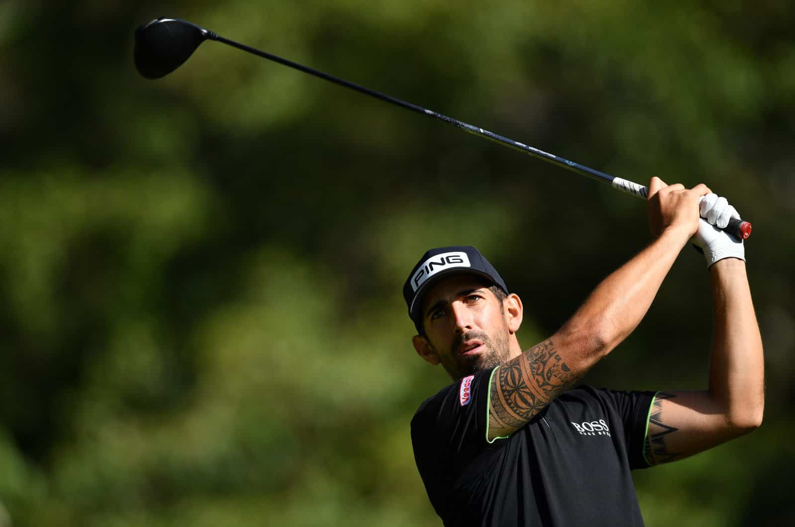 NAIROBI, KENYA - MARCH 25: Matthieu Pavon of France plays his tee shot on the 3rd hole during Day Three of the Kenya Savannah Classic at Karen Country Club on March 25, 2021 in Nairobi, Kenya.