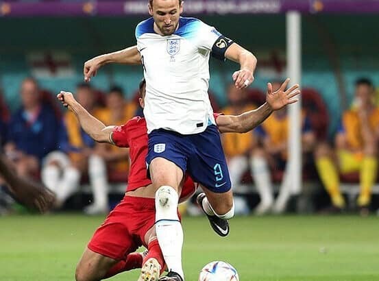 Harry Kane spiller for England i VM 2022