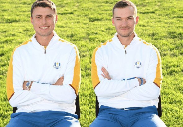 Ludvig Åberg og Nicolai Højgaard, her fra Ryder Cup 2023. Foto: European Tour